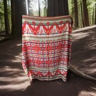 Vintage antique Beacon Camp Blanket Throw 58   x61    Southwest Aztec Thunderbird 