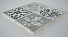 Antique Victorian Decorative Black   White Wall Tile