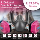 Full Face Gas Mask Painting Spraying Respirator W filters For 6800 Facepiece Usa