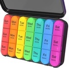 Storage 7 Day Weekly Container Organizer Pill Box Dispenser Medicine Tablet Case