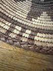 Tribal Basket Handwoven Braided Rim Natural brown Swirl 14 In