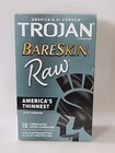   Lot Of 2   Trojan     Bareskin  Raw Lubricated Condoms  10 Condoms   Exp   12 26