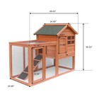 2-tiers Wooden Small Animals House Pet Rabbit Hutch Chicken Coop