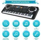Black 61 Key Kids Music Electronic Keyboard Electric Digital Piano Organ W mic