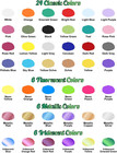 Airbrush Paint - 42 Colors With 4 05 Fl Oz Thinner  Iridescent  Neon And Metalli