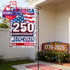Patriotic 250 Anniversary Lighted Garden Flag 12 X 18 Inch  Led Yard Flag For