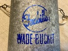 Frabills Wade Bucket Galvanized Minnow Bucket W original Strap Vintage 50   s Oval
