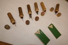 Vintage Singer Sewing Machine Needles Wood Tube Holders Lot Of 6 W Needles