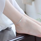 Fashion Women s 925 Sterling Silver Beads Ball Foot Chain Ankle Bracelet  ab47
