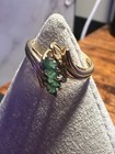 Vintage 10k Yellow Gold Emerald Ring - Size 7  - 2 Grams - Missing Stone