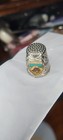 Silver Sewing Thimble With Schwarzwald Color Enamel Shield Decorative Design