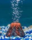 Fish Tank Volcano Ornament Kit Mini Resin Aquarium Decoration With Air Stone Bub