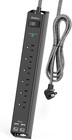 Surge Protector Power Strip - Extension Cord With 6 Ac Outlets 4 Usb  2 Usb-c Po
