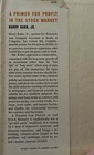 Vintage Book With Bonus Ephemera   A Primer For Profit In The Stock Market 
