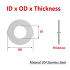 Stainless Steel Ultra Thin Flat Washer Ultrathin Shim Gasket Thickness 0 1-0 5mm