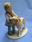 Borzoi   Girl Germany Dog Figurine Marked Not Hummel Sale