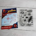 New Marvel Spiderman Clear Rubber Stamp Set Acrylic Block Stamping Web Quotes