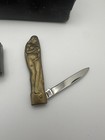 Lot Of 12 Small Vintage Parker Cut Co Pocket Knife Brass Nude Lady Figure Japan
