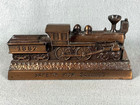 Vintage Banthrico  Inc  Railroadmen s Federal 1887 Locomotive Metal Coin Bank