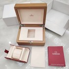 Omega Authentic Wooden Watch Box With Travel Red Cube Box Latest Model New