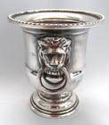 Viners Of Sheffield Silver Plated Miniature 3  Urn With Lion s Head Ring Handles