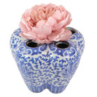 Antique Chinese Porcelain Tulip Vase Blue White H14cm 18th 19th Century