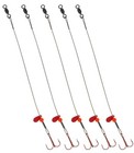 Ice Fishing Wire Tip Up Leader Rigs Vmc Hooks 1 0 1 2 4 6 8 5-pack Red Flipper