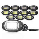 Pure White Led Rock Lights12 Pods - Waterproof Led Underglow Underbody Glow Lamp