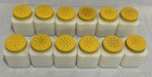 Tipp White Milk Glass Salt Pepper Shaker Set Lot Bundle Of 12 Vintage Retro