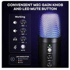 Usb Rgb Condenser Microphone Gaming Mic For Pc Ps4 Ps5 Streaming