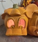 Vintage Disney Light Pumpkin Decoration 1995 Donald Mickey Mouse Goofy Halloween