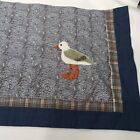 2 Lake Beach House Sea Shore Valance 54   x16    Blue Plaid Crab Swans