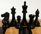 4 Qns Black   Boxwood 4 5 8 Anderssen Staunton Wood Large Chess Men Set No Board