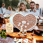 Wedding Guest Book Alternative With 83 Wooden Hearts Wedding Reception Sign