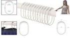 High-quality Shower Curtain Hooks Set - 12 Rustproof Chrome Rings For Style