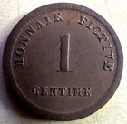 1833 Belgium Ghent 1 Centimes Prison Token