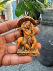 Ancient Old Original Wooden Hand Carved Figure Of Hindu s God Krishna 3 X 1 5 