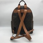 Michael Kors Brown Coated Canvas  Medium Abbey Backpack