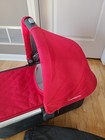 Uppa Baby Uppababy Bassinet - Denny  red silver    Storage Bag  Great Condition 