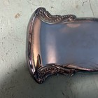 Antique Victorian Ornate Silver Plated Coffin Casket Plate Plaque Oddity 3