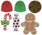 Christmas Gingerbread   Candy Foam Stickers - Gingerbread Man  Gumdrops  Candy C