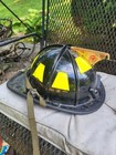 Vintage Cairns Model 1010 Black Fire Rescue Helmet Used Firehouse Memorabilia 