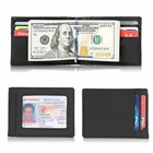 Rfid Men s Leather Slim Bifold Money Clip Wallet Front Pocket Credit Card Holder