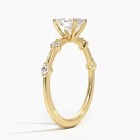 1 30 Ctw Oval Cut Real Moissanite 14k Yellow Gold Over Solitaire Engagement Ring