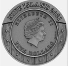 Mulan Woman Warrior 2 Oz Antique Finish Silver Coin 5  Niue 2021