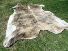 Make Offer    Large Brindle Gray Cowhide Rug Natural Cowhides Cow Hide Skin Rt