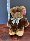Dan Dee Hug Teddy Bear Brown Plaid Bow Plush Stuffed Pellets Tags Vtg Animal Toy