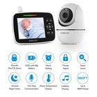 Black Baby Monitor With Camera  Audio  Night Vision  Pan-tilt-zoom  960ft Range