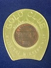 Gold Club Casino 1970-d Lincoln Penny Encased One Cent Good Luck - Sparks  Nv