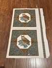 Vintage Fabric Panel Quilt Pillow Owl Cut Sew 